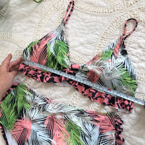 MINKPINK Swim Minkpink Resort Tropical Leaf High Waisted Bikini